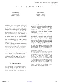 Wi-Fi Security Protocols