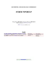 ALLIANZ VARIABLE INSURANCE PRODUCTS TRUST Form NPORT