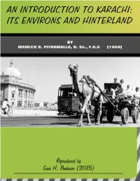 An Introduction to Karachi 1950 by Maneck B
