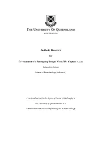 Antibody Discovery for Development of a Serotyping Dengue Virus NS1 Capture Assay