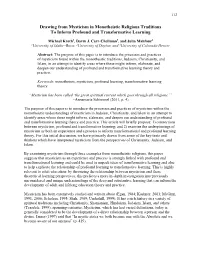 Drawing from Mysticism in Monotheistic Religious Traditions to Inform Profound and Transformative Learning