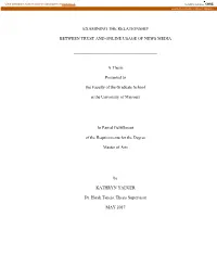 Examining the Relationship Between Trust and Online Usage of News Media