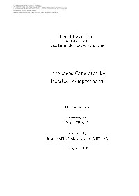 Languages Generated by Iterated Idempotencies Klaus-Peter Leupold Isbn: Núm