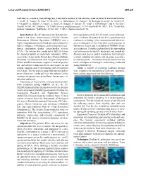 NEEMO 21: TOOLS, TECHNIQUES, TECHNOLOGIES & TRAINING for SCIENCE EXPLORATION. T. Graff1, K. Young2, D. Coan3, D. Merselis 4