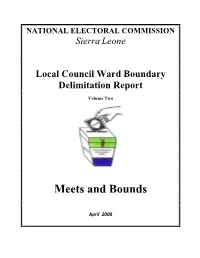 Sierraleone Local Council Ward Boundary Delimitation Report
