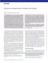 3. Diuretics for Hypertension-A Review and Update