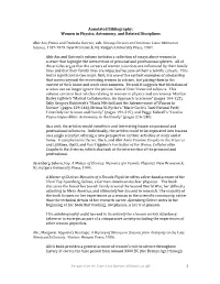 Annotated Bibliography: Women in Physics, Astronomy, and Related Disciplines