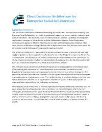 Cloud Customer Architecture for Enterprise Social Collaboration
