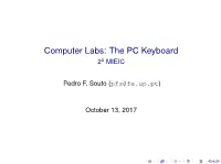 Computer Labs: the PC Keyboard 2O MIEIC