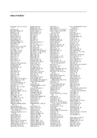 Index of Authors
