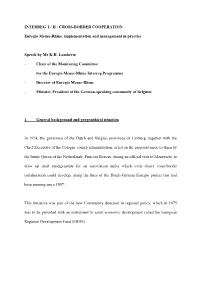 Interreg I / Ii : Cross-Border Cooperation