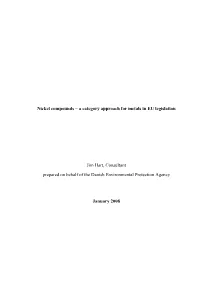 Provisional Guidance on Use of Chemical Categories