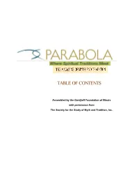 Table of Contents