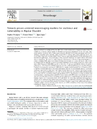 Towards Person-Centered Neuroimaging Markers for Resilience and Vulnerability in Bipolar Disorder