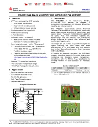 TPS23861 IEEE 802.3At Quad Port Power-Over-Ethernet PSE