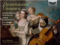 VON DITTERSDORF Six String Trios VAŇHAL Divertimento in G J.M. HAYDN Divertimento in C