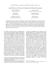 Age Differences in Future Orientation and Delay Discounting
