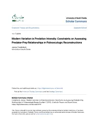 Constraints on Assessing Predator-Prey Relationships in Paleoecologic Reconstructions