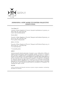 Designing a New Agorà to Foster Collective Innovation