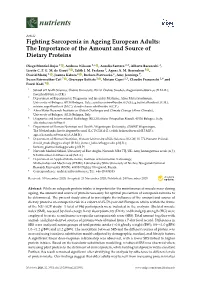 Fighting Sarcopenia in Ageing European Adults: the Importance of the Amount and Source of Dietary Proteins