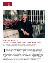 Interview with Stephen A. Privett, S.J