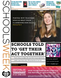 Schools Told to 'Get Their Act Together'