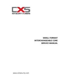 Small Format Interchangeable Core