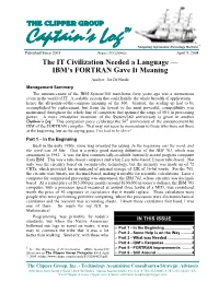 Captain's Logtm