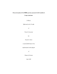 Characterization of the NIPBL Protein Associated with Cornelia De Lange Syndrome