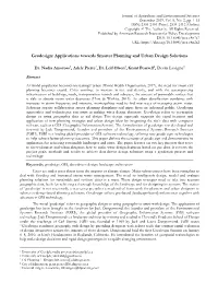 Geodesign: Applications Towards Smarter Planning and Urban Design Solutions