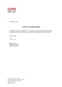 Letter to Shareholders