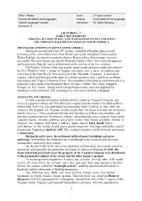 MKU – Biskra Level: 2Nd Year Licence Faculty of Letters and Languages Course: Civilization of the Language English Language Division Instructor: Dr