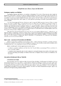 Repères Sur Dom Juan De Molière