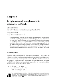 Chapter 4 Periphrasis and Morphosyntatic Mismatch in Czech