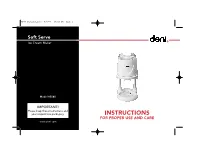 Deni Soft Serve Ice Cream Maker Model 5540.Pdf