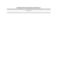 Evaluation Form for Open Source GIS Course