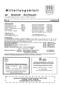 M Itteilungsblatt