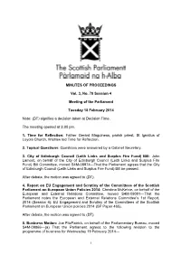 MINUTES of PROCEEDINGS Vol. 3, No. 78