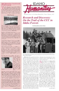 Research and Discovery: on the Trail of the CCC in Idaho Forests