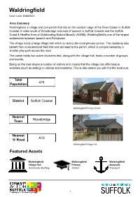 Waldringfield Parish Code: E04009472