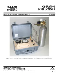 3115 SAPS Operating Instructions