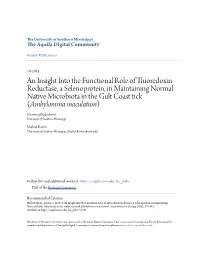 An Insight Into the Functional Role of Thioredoxin Reductase, A