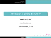 Introduction to Botany. Lecture 37
