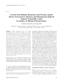 Lessons from Immune Responses and Vaccines Against Murine