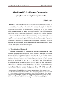 Machiavelli's La Umana Commedia