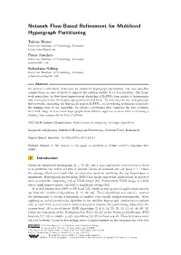Network Flow-Based Refinement for Multilevel Hypergraph Partitioning