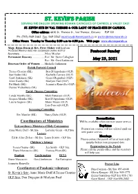 Pentecost Sunday, May 23, 2021