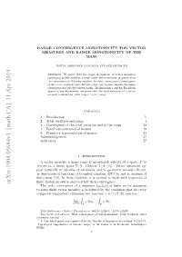 Range Convergence Monotonicity for Vector