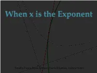 Timothy Foster, Bryan Johnson, Travis Eckstrom, Andrew Sutter • Indicated by the Function 푦 = 푓−1 푥 , Inversely Related to 푦 = 푓(푥)