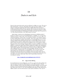 Dialects and Style
